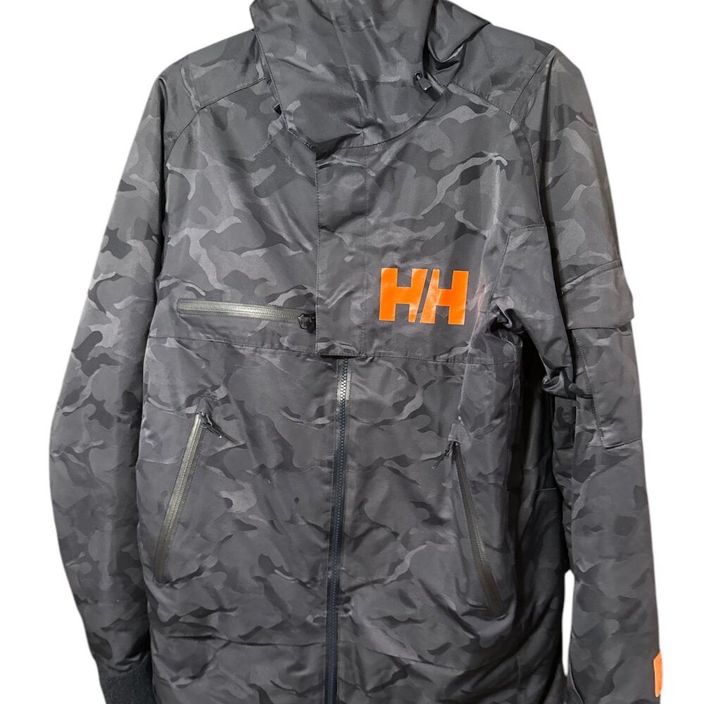 Helly Hansen Garibaldi Insulated Camo Ski Jacket Men’s Medium Relaxed Fit